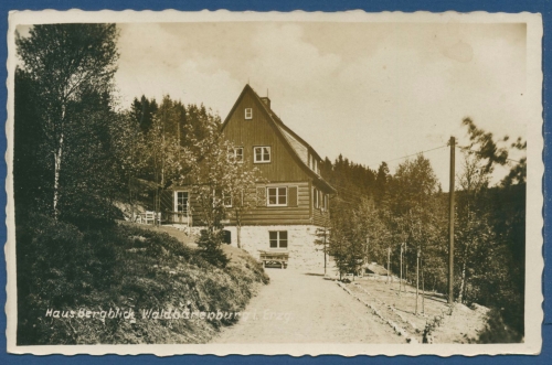 Haus Bergblick Waldbärenburg Altenberg Erzgebirge Foto, gelaufen 1939 (AK464)