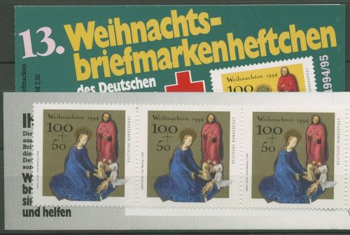 Bund Rotes Kreuz 1994 Weihnachten Markenheftchen 1771 MH W18 postfrisch (C99934)