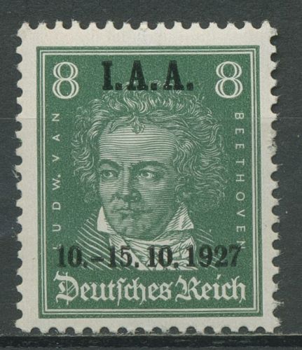 Deutsches Reich 1927 Tagung Internationales Arbeitamt IAA 407 mit Falz