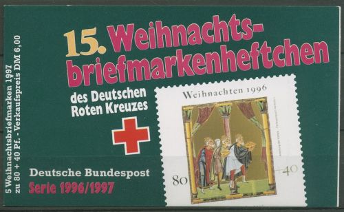 Bund Rotes Kreuz 1996 Weihnachten Markenheftchen 1891 MH W23 postfrisch (C99939)