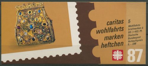 Bund Caritas 1987 Goldkunst Markenheftchen (1336) MH 1a postfrisch (C99967)