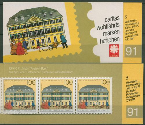 Bund Caritas 1991 Postamt Markenheftchen (1567) MH 6 postfrisch (C99974)