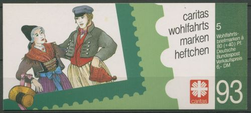 Bund Caritas 1993 Trachten Markenheftchen (1696) MH 9 postfrisch (C99980)