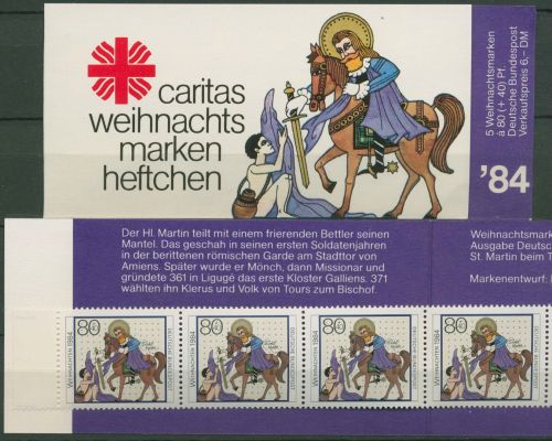 Bund Caritas 1984 Weihnachten Markenheftchen (1233) MH W 2 postfrisch (C99985)
