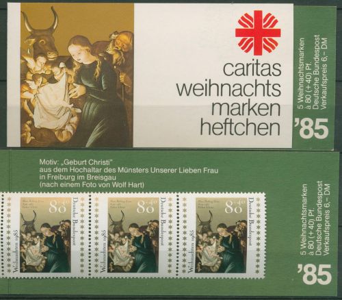 Bund Caritas 1985 Weihnachten Markenheftchen (1267) MH W 3 postfrisch (C99987)