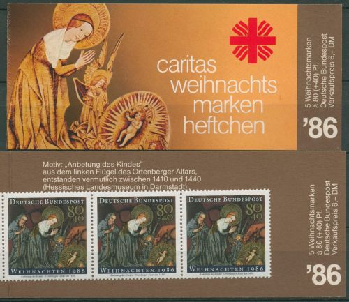 Bund Caritas 1986 Weihnachten Markenheftchen (1303) MH W 4 postfrisch (C99990)