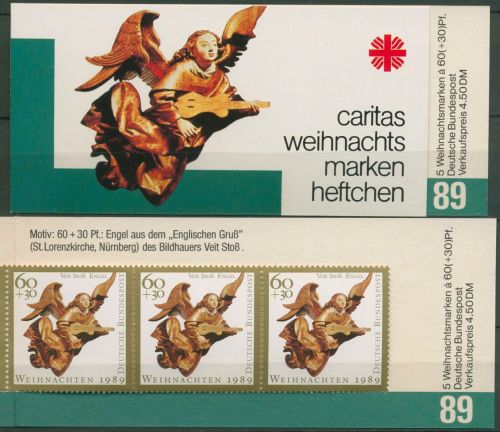Bund Caritas 1989 Weihnachten Markenheftchen (1442) MH W 7 postfrisch (C99996)