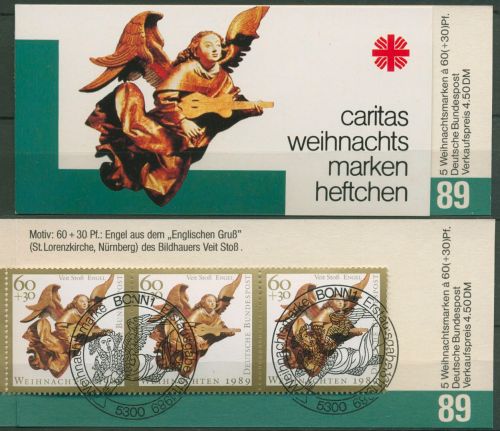 Bund Caritas 1989 Weihnachten Markenheftchen (1442) MH W 7 ESST Bonn (C99997)