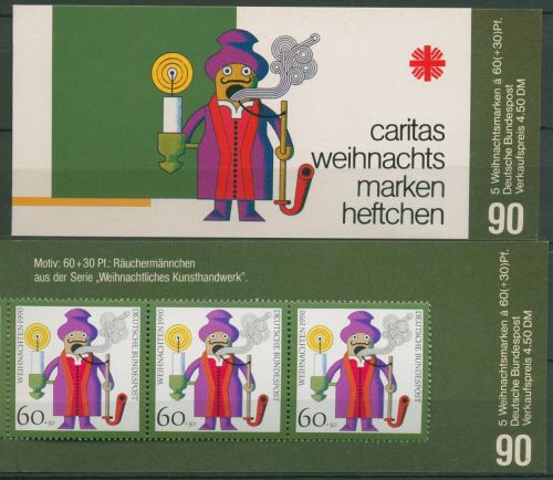 Bund Caritas 1990 Weihnachten Markenheftchen (1485) MH W 8 postfrisch (C99998)