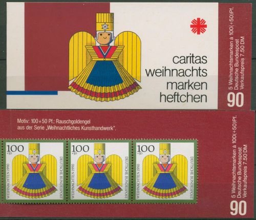 Bund Caritas 1990 Weihnachten Markenheftchen (1487) MH W 9 postfrisch (C99999)