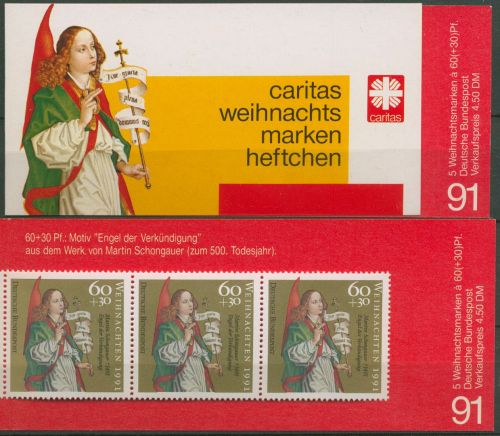 Bund Caritas 1991 Weihnachten Markenheftchen (1578) MH W 10 postfrisch (C60000)