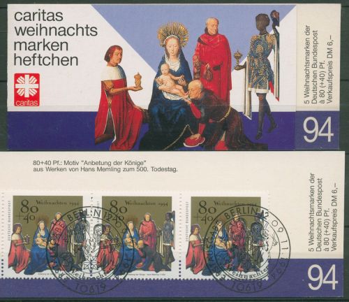 Bund Caritas 1994 Weihnachten Markenheftchen (1770) MH W 16 ESST Berlin (C60015)