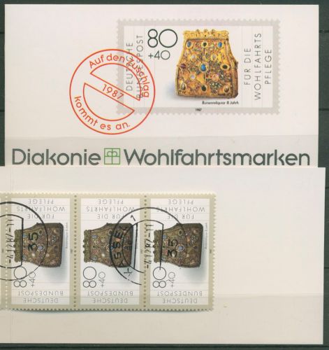 Bund Diakonie 1987 Goldkunst Markenheftchen (1336) MH 3 gestempelt (C60050)