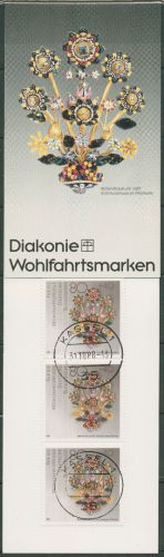 Bund Diakonie 1988 Goldkunst Markenheftchen (1386) MH 4 gestempelt (C60053)