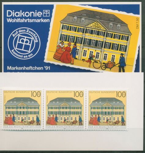 Bund Diakonie 1991 Postamt Markenheftchen (1567) MH 8 postfrisch (C60062)
