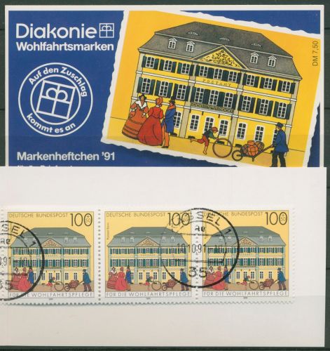 Bund Diakonie 1991 Postamt Markenheftchen (1567) MH 8 gestempelt (C60063)