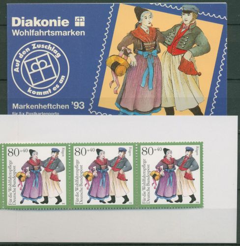 Bund Diakonie 1993 Trachten Markenheftchen (1696) MH 11 postfrisch (C60067)