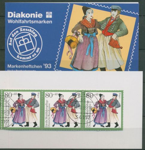 Bund Diakonie 1993 Trachten Markenheftchen (1696) MH 11 gestempelt (C60068)