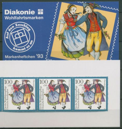 Bund Diakonie 1993 Trachten Markenheftchen (1699) MH 12 postfrisch (C60069)