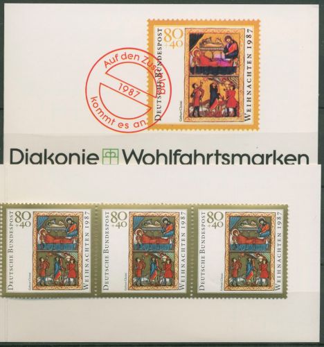 Bund Diakonie 1987 Weihnachten Markenheftchen (1346) MH W 4 postfrisch (C60080)