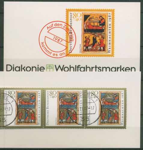 Bund Diakonie 1987 Weihnachten Markenheftchen (1346) MH W 4 gestempelt (C60081)