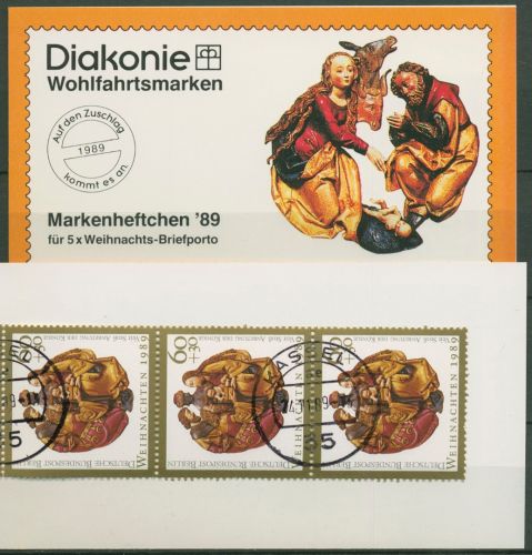 Bund Diakonie 1989 Weihnachten Markenheftchen (1443) MH W 6 gestempelt (C60085)