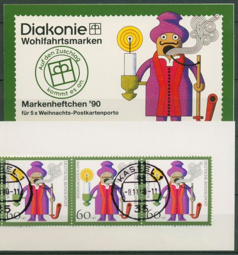 Bund Diakonie 1990 Weihnachten Markenheftchen (1485) MH W 7 gestempelt (C60087)