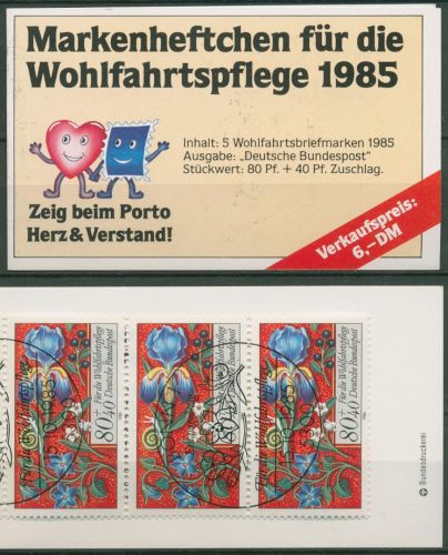 Bund Freie Wohlfahrtspflege 1985 Markenheftchen (1261) MH 3 ESST Bonn (C60110)