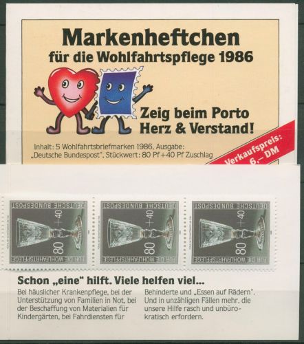 Bund Freie Wohlfahrtspflege 1986 Markenheftchen (1298) MH 4 postfrisch (C60112)