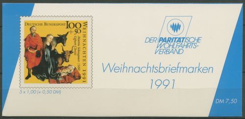 Bund Der Paritätische DPW 1991 Weihnachten (1581) MH W 9 postfrisch (C60139)