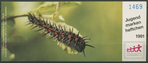 Bund Jugendmarke 1991 Schmetterling, 1513 Markenheftchen MH 6 postfrisch(C60154)