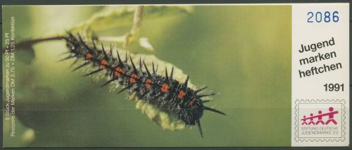 Bund Jugendmarke 1991 Schmetterling,1513 Markenheftchen MH 6 ESST Berlin(C60155)