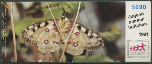 Bund Jugendmarke 1991 Schmetterling, 1518 Markenheftchen MH 8 postfrisch(C60157)