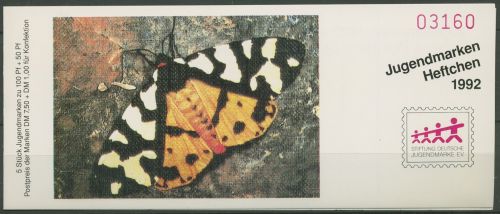 Bund Jugendmarke 1992 Schmetterling,1605 Markenheftchen MH 11 postfrisch(C60160)