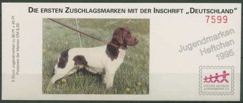 Bund Jugendmarke 1995 Hunde Markenheftchen (1797) MH 19 postfrisch (C60171)
