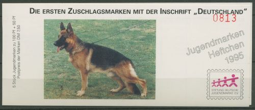 Bund Jugendmarke 1995 Hunde Markenheftchen (1799) MH 20 gestempelt (C60174)