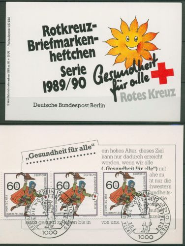 Berlin Rotes Kreuz 1989 Postbote Markenheftchen 852 MH ESST Berlin (C60205)