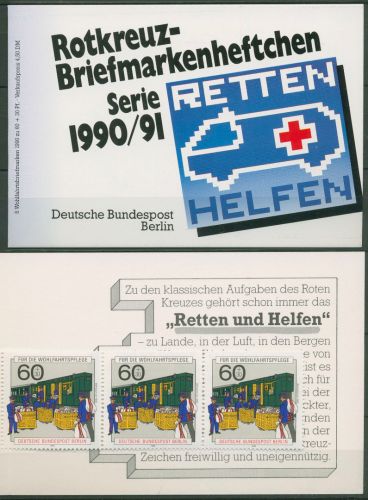 Berlin Rotes Kreuz 1990 Bahnpostwagen Markenheftchen 876 MH postfrisch (C60206)