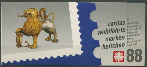 Berlin Caritas 1988 Goldkunst Markenheftchen (819) MH 2 postfrisch (C60234)