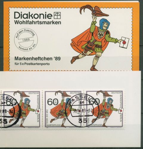 Berlin Diakonie 1989 Postbote Markenheftchen (852) MH 5 gestempelt (C60273)