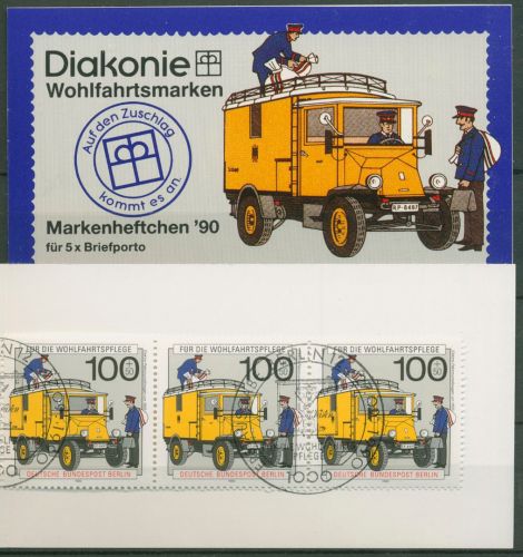 Berlin Diakonie 1990 Postboten Markenheftchen (878) MH 6 ESST Berlin (C60275)