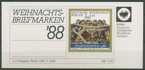Berlin Der Paritätische DPW 1988 Weihnachten (829) MH W 6 postfrisch (C60306)