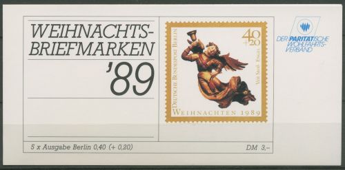 Berlin Der Paritätische DPW 1989 Weihnachten (858) MH W 7 postfrisch (C60307)
