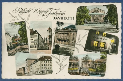 Richard Wagner Festspiele Bayreuth Restaurant Eule, gelaufen 1962 (AK4332)