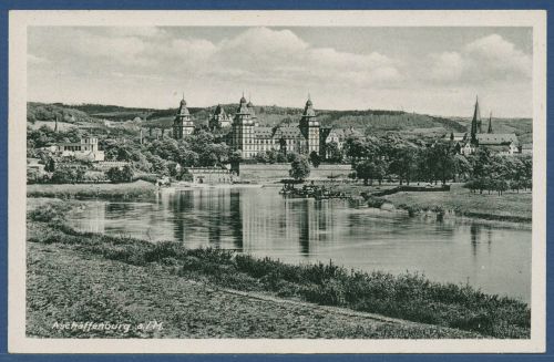 Aschaffenburg schloß Kirche, ungebraucht (AK4330)