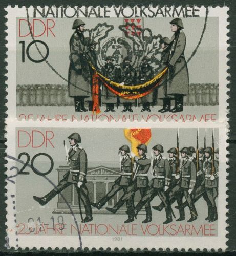 DDR 1981 Nationale Volksarmee NVA 2580/81 gestempelt