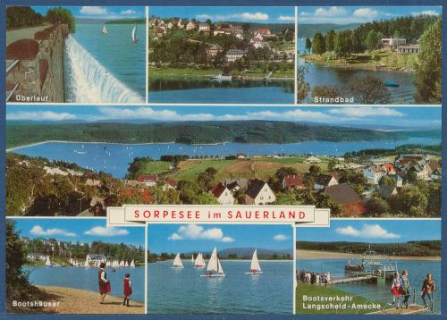 Sorpesee im Sauerland Strandbad Boote, ungebraucht (AK4402)