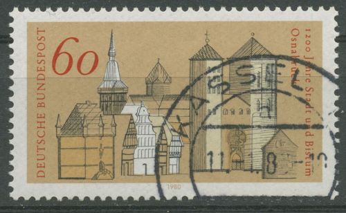 Bund 1980 Osnabrück Bauwerke 1035 gestempelt