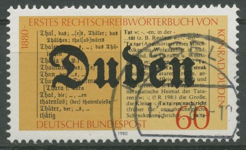 Bund 1980 Rechtschreiblexikon Duden 1039 gestempelt