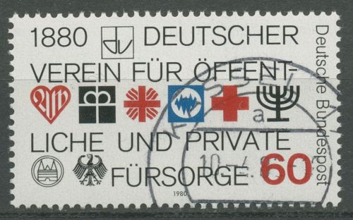 Bund 1980 Verein für öffentliche und private Fürsorge 1044 gestempelt